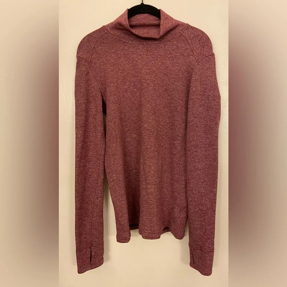 Lululemon Ready to Rulu Mock Neck Long Sleeve Heathered Red Size 4